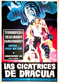 Cartel de la pelicula Las cicatrices de Dracula