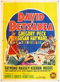 Cartel de la pelicula David y Betsabe