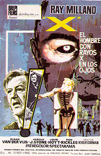Cartel de la película El hombre con rayos X en los ojos