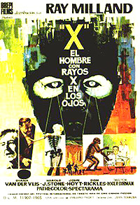 Cartel de la película El hombre con rayos X en los ojos