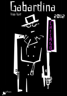 Poster tipográfico de la fuente Gabardina del diseñador gráfico freelance: deFharo