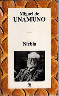 Cartel del libro Niebla, de Miguel de Unamuno