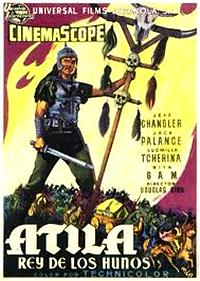 Cartel de la película Atila rey de los Hunos